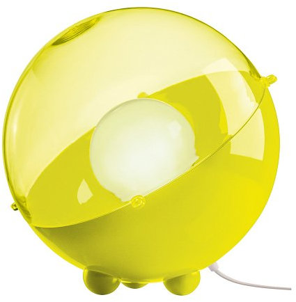 Koziol - Bodenleuchte - Bodenlampe - Orion - Kunststoff - senfgrün mit transparent olivgrün - 31,5 x 31,5 x 30,5 cm