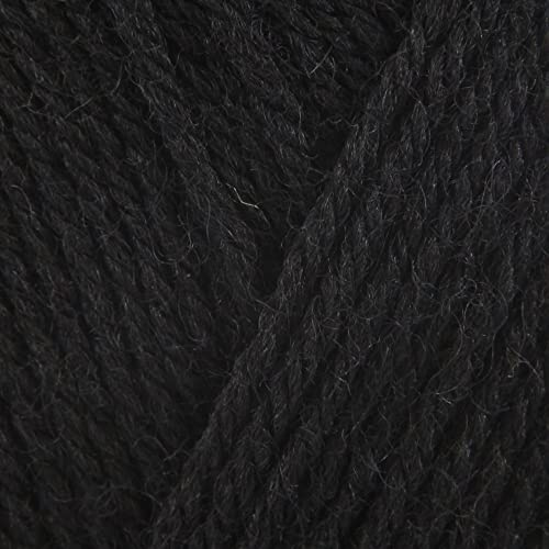 King Cole Big Value Super Chunky Wool - 100g Ball - Premium Acrylic Yarn for Knitting & Crochet - Ideal for Blankets, Jumpers & Scarves (8 Black)