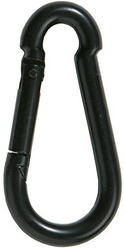 SBS Karabinerhaken 5 x 50mm | 10 Stück | Stahl Schwarz | Karabiner DIN 5299 | Feuerwehrkarabiner