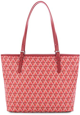 Lancaster Tasche Ikon Tote Bag 418-03-ROUGE Damen Ledertasche Handtasche Shopper Schultertasche Rot (33x26x13 cm)