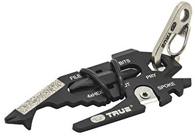 True Utility FishFace - 18 in 1 Multi Tool - Mit Schlüsselanhänger, Feile, Cutter Messer, Schraubendreher, Schraubenschlüssel & Flaschenöffner - Camping Zubehör