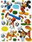 alles-meine.de GmbH 28 TLG. Set XL Sticker/Aufkleber - Mickey Maus Donald - Kinder Kind - Wasserfest Sticker - Wetterfest für Innen & Außen/Playhouse - Wandsticker