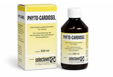 Phyto-Cardiosel | 250 ml | Diät-Ergänzungsfuttermittel für Hunde & Katzen | Mit Weißdorn & Ginseng