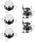 sourcing map 5pcs Temperaturschalter Thermostat 65 °C 10A normal geschlossen N.C Bimetall de