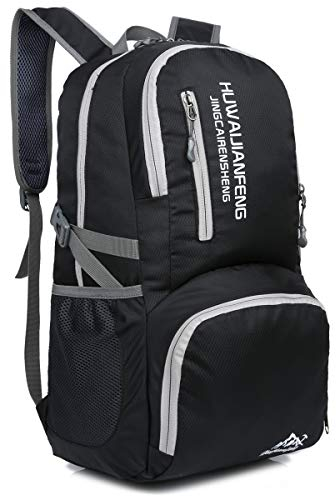 Crenze 35L Ultra leicht Faltbarer Wanderrucksack,Multifunktions Rucksack,Packable Wasserdichter Casual Camping Trekking Tagesrucksack für Outdoor Sport Reisen Klettern Bergsteiger