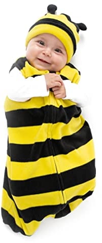 Cuddle Club Schlafsack Baby und Neugeborene - Tragbare Decke - Baby Schlafsack aus Fleece - BeeWBS