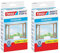 tesa Insect Stop STANDARD Fliegengitter für Fenster (1,3m:1,5m (2er Pack), Weiß (Leichter Sichtschutz))