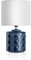 Pauleen 48022 Glowing Midnight Tischleuchte max. 20W Tischlampe für E14 Lampen Nachttischlampe Blau Weiß 230V Keramik/Stoff ohne Leuchtmittel