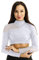 CHICTRY Women Shiny Sequins Mock Neck Long Sleeves Mesh Spliced Crop Top Dancewear Silver X-Large
