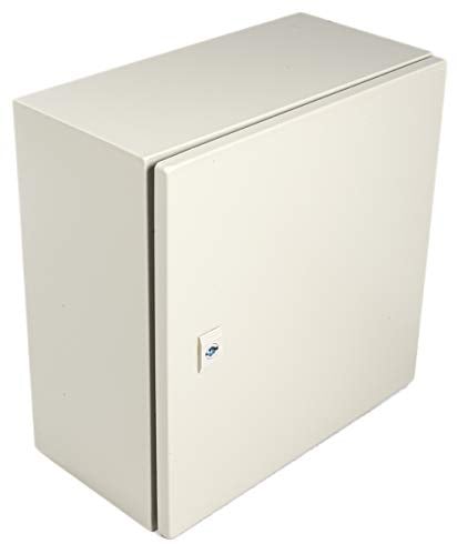 RS PRO Stahl Wandanschlusskasten RAL 7032 IP66, HxBxT 400 mm, 400 mm x 210 mm