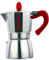 Bib & Tucker Granchef Caffettiera in Alluminio 2 Tazze, Moka Caffe Espresso con Il Manico e Il Pomelo Rosso (2 Tazze)