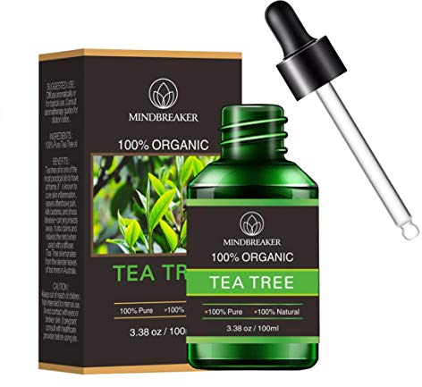 Olio essenziale dell'albero del tè biologico, oli aromatici aromatici biologici al 100% olio essenziale terapeutico di qualità premium (100 ml)