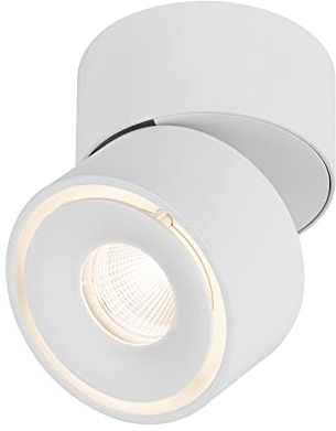 Paulmann 93373 LED Einbauleuchte Deckenleuchte Spircle 78mm incl. 1x8,0 W Warmweiß Weiß matt Aufbauleuchte Aluminium Deckenleuchte 3000 K