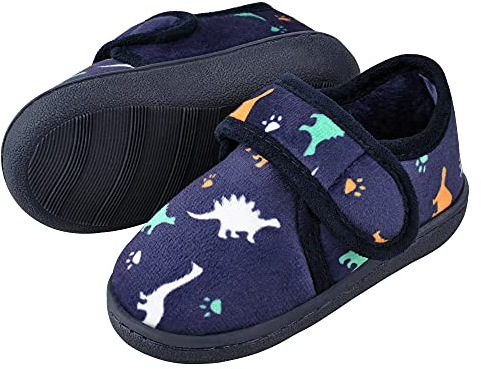 MIXIN Pantofole da Casa Bambini Scarpe Ragazzi con velcro e suola EU 25