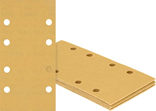 Bosch 10x EXPERT C470 Schleifblatt mit 8 Löchern (für Farbe auf Holz, Hartholz, Ø 80x133 mm, Körnung 120, Professional Zubehör Schwingschleifer)