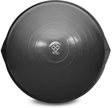 BOSU Pro Multifunktionaler Trainingsball für Zuhause, Fitnessstudio, Ganzkörper-Balance, Krafttrainer, Ballausrüstung mit geführten Workouts und Pumpe