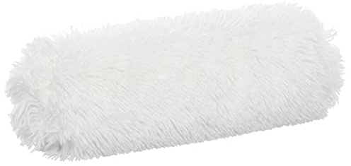 Brandsseller Nackenrolle Shaggy ca. 15x40 cm Kuschelkissen Zottelkissen Dekokissen Weiß