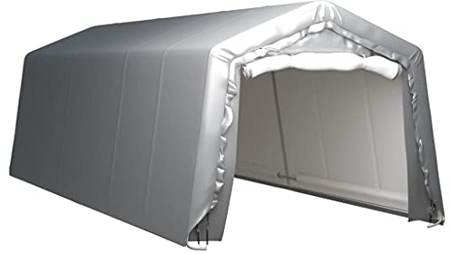 vidaXL Tenda Capannone 300x750 cm Grigio Acciaio