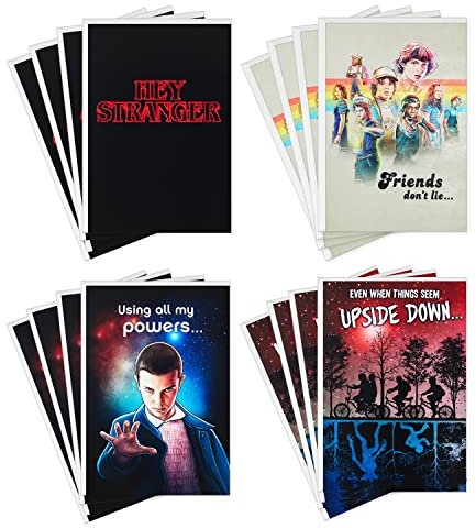 Hallmark Stranger Things Karten für alle Anlässe, 16 Karten, Sortiment mit Umschlägen (Geburtstag, Thinking of You, blanko, Freundschaft)
