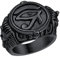 FaithHeart Schwarz Horus Auge Siegelring Bandring Vintage Style Retro Fingerring Partnerring Freundschaftsring Männer schmuck
