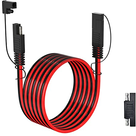 ELFCULB SAE auf SAE Verlängerungskabel,10AWG SAE Anschlusskabel mit SAE Polaritätsumkehradapter für Auto Motorräder Solarpanel(3M/10FT)