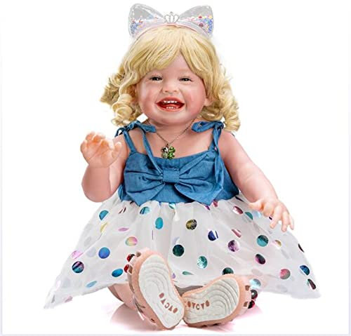 XQSSB 68Cm Reborn Kleinkind Puppen Baby Mädchen 27 Zoll Große Puppe Handgemachte Volksoll Puppe Unsere Glückliche Puppe Hohe Qualität Geschenk