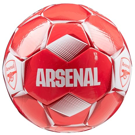 Arsenal F.C. Ballon de Foot Taille 3, 4 ou 5, Ballon Officiel du Club, Idée Cadeau pour Fan de Foot (Rouge, Taille 3)