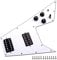 UIKEEYUIS E Gitarren Schlagbrett V Kratzplatte PVC 12 Löcher Tonabnehmer Austauschbare Teile Musikinstrumente Saitenversorgung