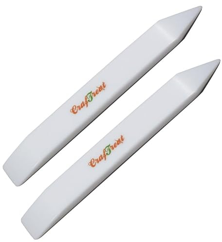 CrafTreat teflon falzbein bastelwerkzeug für buchbinden, origami papier crafting Und scrapbook-Large bone folder 2er-Pack | falzbein teflon für papier, leder werkzeug & papier schneider - bürobedarf