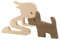 Enkrio Hundefiguren aus Holz, Hundestatue, Holzskulpturen, handgefertigte Akzente, Handwerk, Holzschnitzerei, Hund für Heimdekoration (Mädchen und Hund)(Frau und Hund)