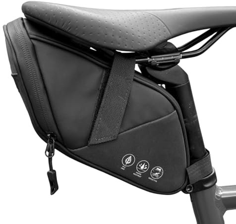 Danuosie Bike Seat Bag, Waterproof Bicycle Saddle Bag, Cycling Under Seat Pouch, Bike Seat Pack for Mountain Road Bikes and Commuter
