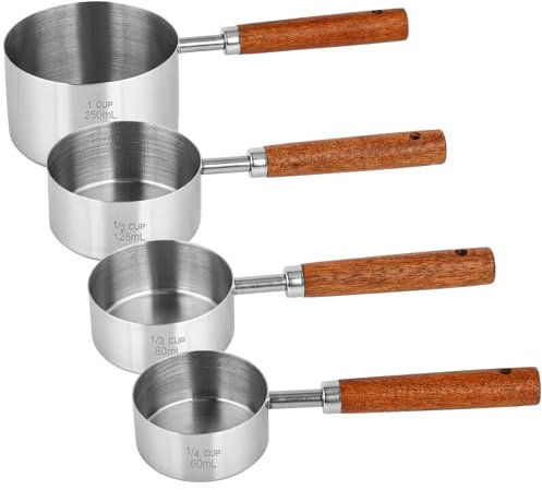 4 pack, Dog Food Scoop Measuring-Cup - Stainless Steel Measuring Cup