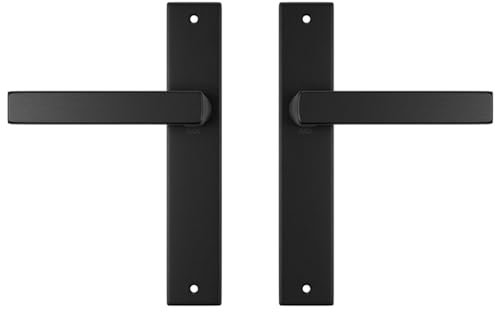 AXA Türbeschläge set - Edge Riga - Türklinken Innentüren mit Langschild - Schwarz