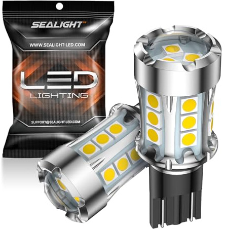 SEALIGHT 921 LED Bulb Reverse Light 600% Brighter T15 906 904 916 W16W 921 LED Bulb with Projector Replacement Tail Backup Reverse Lights, Non-polarity, Xenon White, Interior Lighting Pack of 2