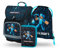 Baagl Schulranzen Jungen Mädchen Set 3 Teilig, Ergo Schultasche für 1. Klasse, Ergonomische Grundschule Ranzen Tornister mit Brustgurt (Minecraft Blue Axe)