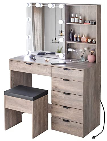 Dressing table,Dressing table with mirror and lights, country style dressing table set including stool, bedroom, dressing table with light, mirror for make-up, modern dressing table set with