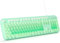 Wired Keyboard with Backlit, Light Up Computer Keyboards with Multimedia Keys, Full Size Wired Keyboard With Illuminated LED, Plug and Play, Anti-Wear Letters for Laptop, Desktop- Green Colorful