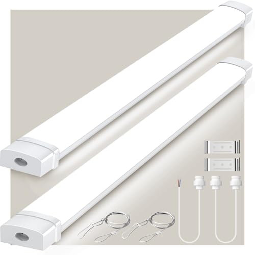 Lightasea Feuchtraumleuchte LED, 40W 4000LM LED Röhre 120CM Neutralweiß 4000K, IP66 Wasserfest Werkstattlampe LEDs Deckenleuchte für Garage Keller Werkstatt Feuchtraum Bad Büro Warenhaus Keller