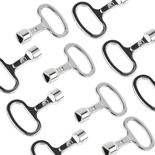 Zueyen 10 chiavi triangolari, chiave triangolare, bidone della spazzatura, chiavi del rubinetto, chiavi di sfiato, accessori per i vigili del fuoco, dissuasore