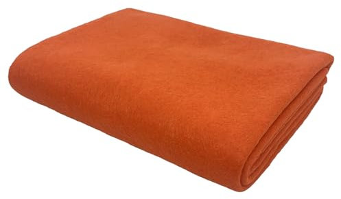EDGEAM Bastelfilz 100x90cm Filzstoff 1,4mm dick Filz zum Basteln Polyester Felt Fabric für Handarbeit DIY Nähprojekt Patchwork Dekorationen (Orange, 100cm x 90cm)