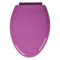 Brigtviee Abattant de WC à Fermeture Douce, Couvercle de Toilette en PP coloré de Type V,charnière réglable à Fermeture Douce, siège de Toilette Fixe pour Salle de Bain,Violet