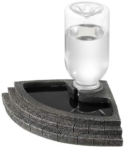 Navaris Distributeur d'eau pour Reptile - Abreuvoir Tortue terrestre Serpent lézard Gecko pour Terrarium Vivarium - Fontaine gamelle Eau 400 ML