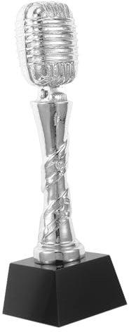 HEMOTON Imitation Microphone Trophy for Music Contest Awards Vintage Microphone Trophy for Singing Events Small Cup for Ceremony Competition
