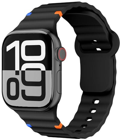 Silicona Correas para Apple Watch 40mm 44mm 49mm 46mm 42mm 41mm 45mm 38mm iWatch Banda Mujeres Hombres,Pulseras Suave Deporte Apfelband para Correa Apple Watch SE/2 Serie 10 9 8 7 6 5 4 3 Ultra 2