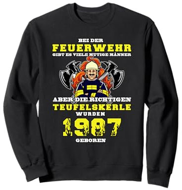 Lustiges Teufelskerle Feuerwehr Feuerwehrmann Geburtstags Sweatshirt