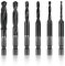 Set Combiné Forets, 6542 Tarauds Professionnel Métrique, M3 M4 M5 M6 M8 M10, Acier HSS avec Revêtement Anti-Rouille, Queue Hexagonale 1/4
