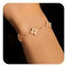 PetPong Damen Armbänder, Kleeblatt-Armband 18K Vergoldet, Hohles Vierblättriges Kleeblatt Armband, Kreuzblumenkette, Geeignet als Schmuck Geschenk zum Geburtstag und Valentinstag