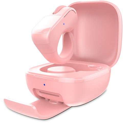 Anneau Souris Bluetooth, Finger Ring Mouse, Contrôle Curseur Défilement Vidéo pour Téléphone Apple et Android, Compatible avec PC, Ordinateur Portable, Tablette (Rose)