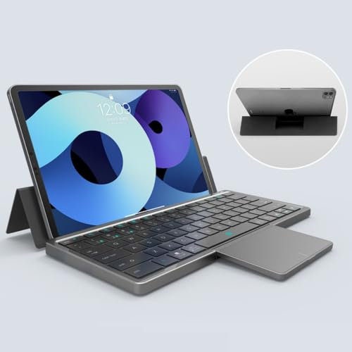 leleyo Keyboard Mini Portable Bluetooth with trackpad and stand for cell phone, tablet,PC with iOS, Android or Windows System