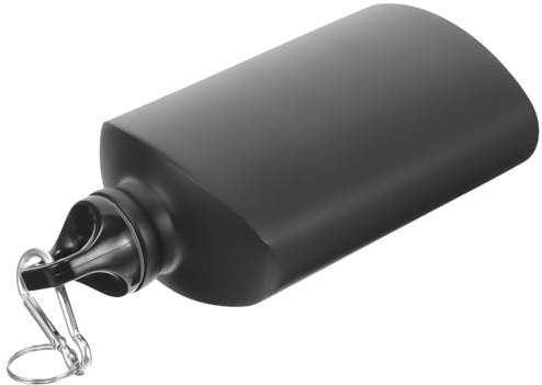 MOTHNUR Gourde Plate Militaire en Alliage D’Aluminium 500 Ml Noire Bouteille D’Eau Portable Résistante à L’Usure Gourde de Camping Étanche Randonnée et Plein Air